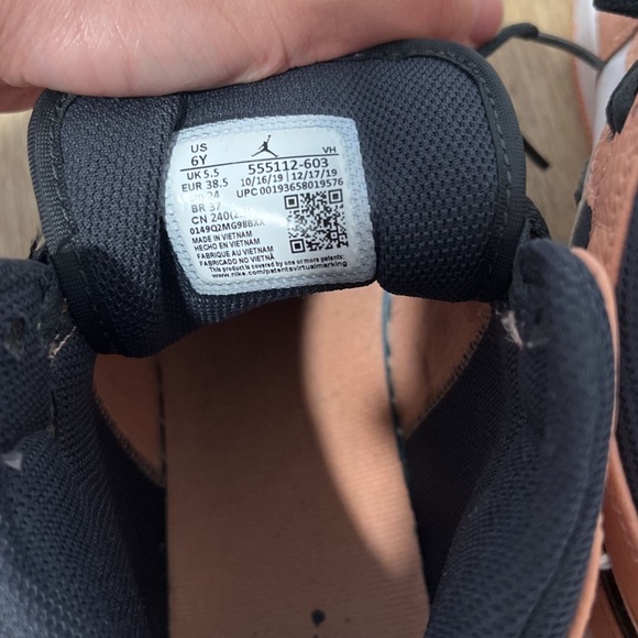 aj1 mid pink quartz 6y gs - Picture 5 of 6